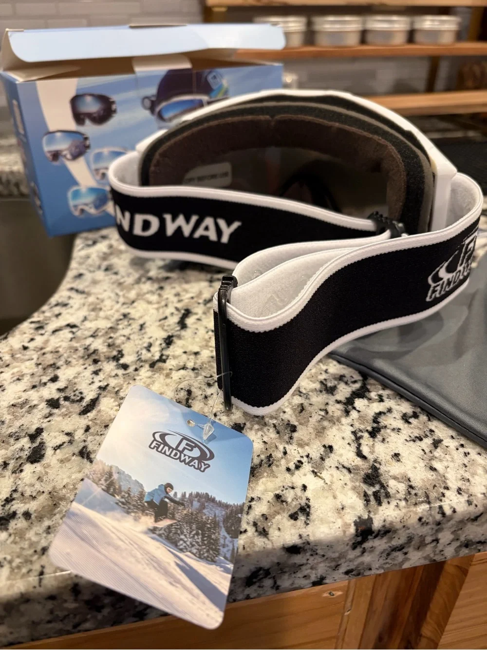 White Ski Goggles with Mirrored Lens and Full UV Protection